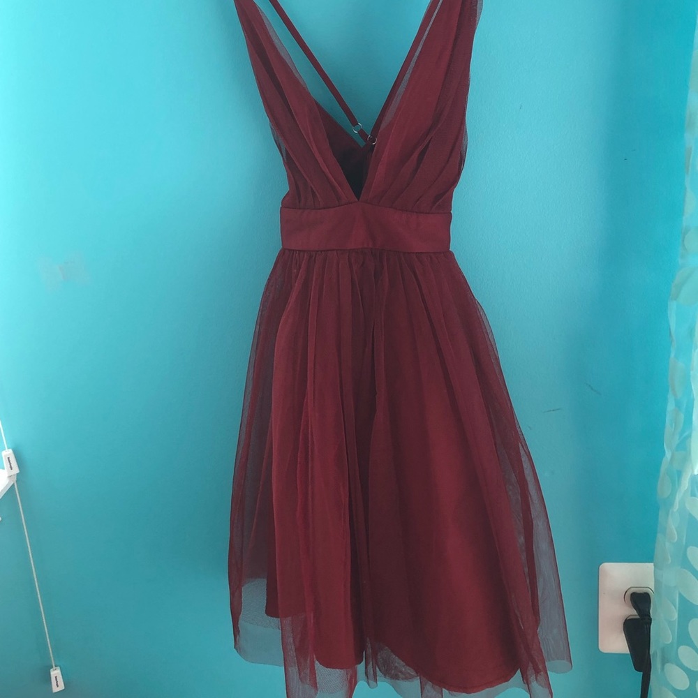 maroon homecoming dress